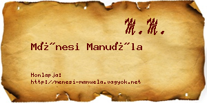 Ménesi Manuéla névjegykártya